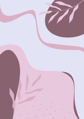 Renkli yapraklı soyut arkaplan, vektör