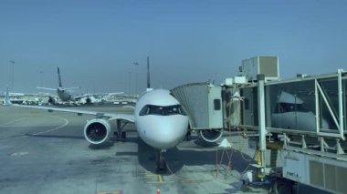 Boeing 737 uçak kalkışa hazırlanıyor, Kahire, Mısır 08-01-2024