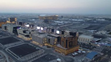 Aerial Lusail Bulvarı Yeni geliştirilmiş Lusail ve Lusail ikonik stadyumu
