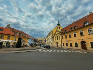 Old Vlaska street in Zagreb, capital of Croatia Jul 17, 2021 clipart