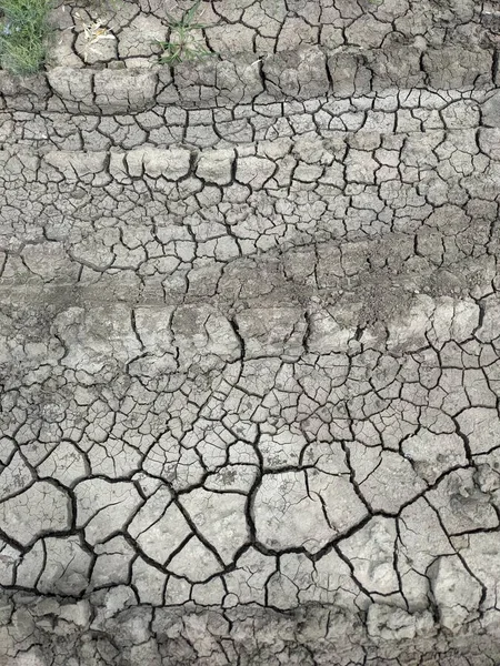 乾燥した土質 乾燥した土地の背景 地球の質のトップビュー — ストック写真