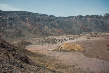 Tenerife Çölü 'ndeki dağ manzarası, İspanya