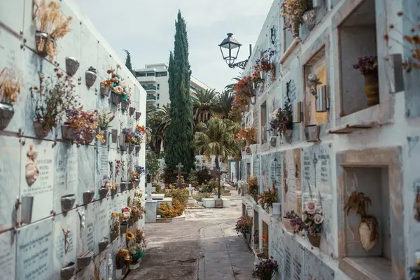 Kyrkogård Vackra Medelhavsstaden — Stockfoto