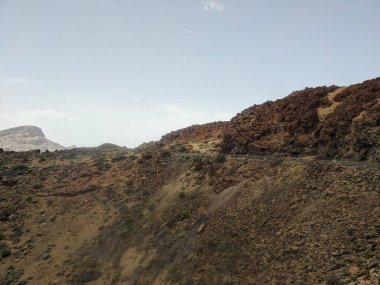 Tenerife volkanik manzarası, Kanarya Adası, İspanya