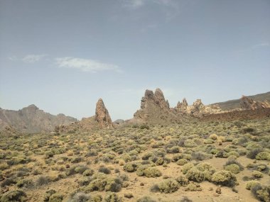 Teide Ulusal Parkı 'ndaki Voclanic Dağları, Tenerife, Kanarya Adası, İspanya, Avrupa