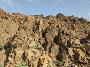 Tenerife 'nin Rocky manzarası, Kanarya Adası, İspanya, Avrupa