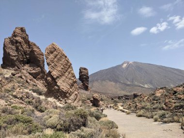 Teide Ulusal Parkı 'ndaki Voclanic Dağları, Tenerife, Kanarya Adası, İspanya, Avrupa