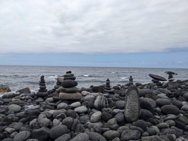 Tenerife, Kanarya Adası, İspanya ve Avrupa 'da Atlantik Okyanusu' nun Rocky kıyısı
