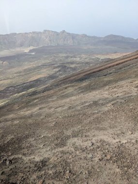 Tenerife 'nin volkanik kaya manzarası, Kanarya Adası, İspanya