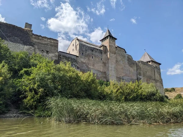 Fæstningen Den Middelalderlige Fæstning Midt Floden - Stock-foto