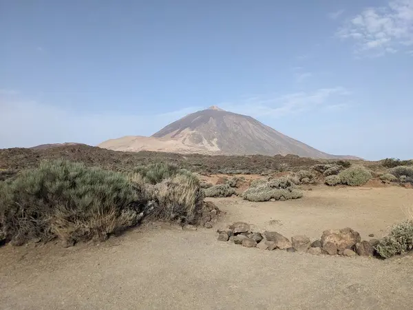 Tenerife 'nin volkanik kaya manzarası, Kanarya Adası, İspanya