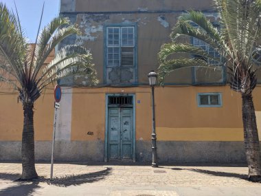 Puerto de la Cruz şehir sokağı, Tenerife, Kanarya Adası, İspanya, Avrupa 