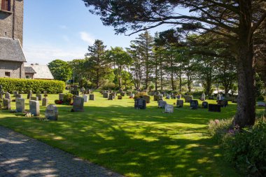 Norveç 'teki Moss Kierkegaard mezarlığının manzarası   