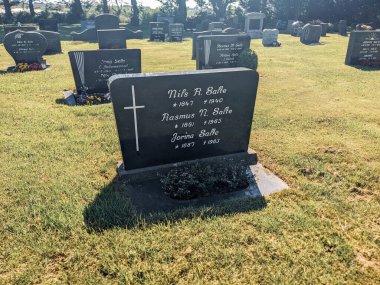 Norveç 'teki Moss Kierkegaard mezarlığının manzarası   