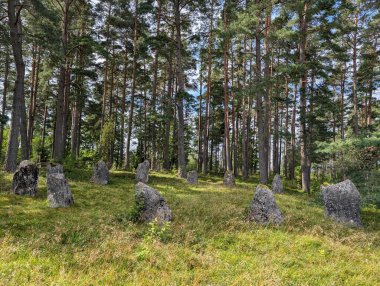  Ostfold, Norveç 'teki Hunnfelt' de taş çemberler. 