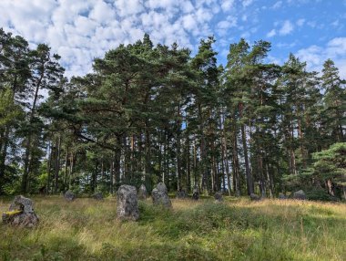  Ostfold, Norveç 'teki Hunnfelt' de taş çemberler. 