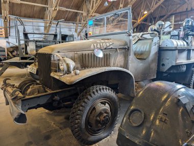 Farsund, Norveç - 29 Ağustos 2024: Festung Lista Hangar 'ın İçi, 2. Dünya Savaşı Müzesi