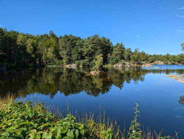 Güzel göl manzarası, doğa.