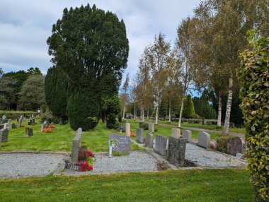 Norveç 'in Rogaland ilçesinde Suldal Belediyesinde Mezarlık