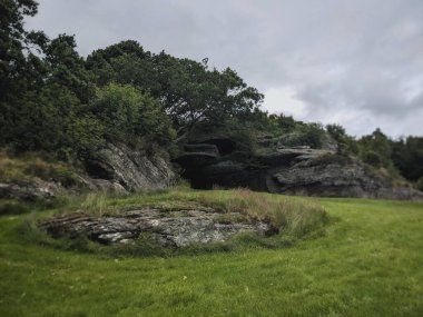 Norveç 'in Rogaland ilçesinde Suldal Belediyesinde Mezarlık