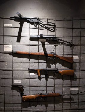 Farsund, Norveç - 29 Ağustos 2024: Festung Lista Hangar 'ın İçi, 2. Dünya Savaşı Müzesi