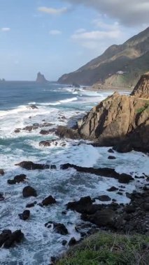 Taganana, Tenerife, Kanarya, İspanya, Avrupa 'nın Rocky kıyıları