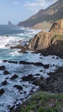 Taganana, Tenerife, Kanarya, İspanya, Avrupa 'nın Rocky kıyıları