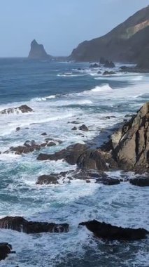 Taganana, Tenerife, Kanarya, İspanya, Avrupa 'nın Rocky kıyıları