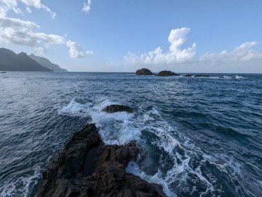 Roque de las Bodegas, Taganana, Tenerife, Kanarya, İspanya, Avrupa kıyıları
