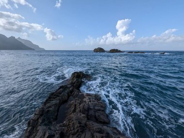 Roque de las Bodegas, Taganana, Tenerife, Kanarya, İspanya, Avrupa kıyıları