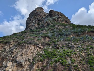 Taganana, Tenerife, Kanarya, İspanya, Avrupa 'nın Dağ manzarası