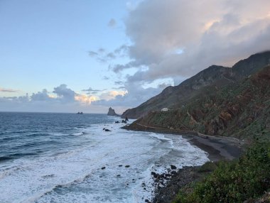 Roque de las Bodegas, Taganana, Tenerife, Kanarya, İspanya, Avrupa kıyıları