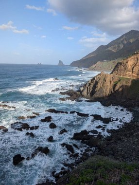 Roque de las Bodegas, Taganana, Tenerife, Kanarya, İspanya, Avrupa kıyıları