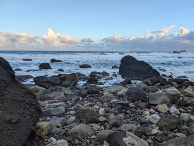 Taganana, Tenerife, Kanarya, İspanya, Avrupa 'nın Rocky kıyıları