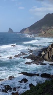 Taganana, Tenerife, Kanarya, İspanya, Avrupa 'nın Rocky kıyıları