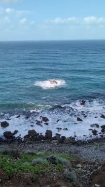 Taganana, Tenerife, Kanarya, İspanya, Avrupa 'nın Rocky kıyıları