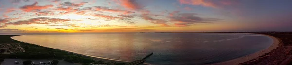 stock image Arial sunset at Long Point Jetty with people fishing and swimming, Port Kennedy - Rockingham