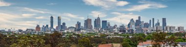 Melbourne, Victoria / Avustralya - 11 / 03 / 2019 Melbourne şehri manzarası.