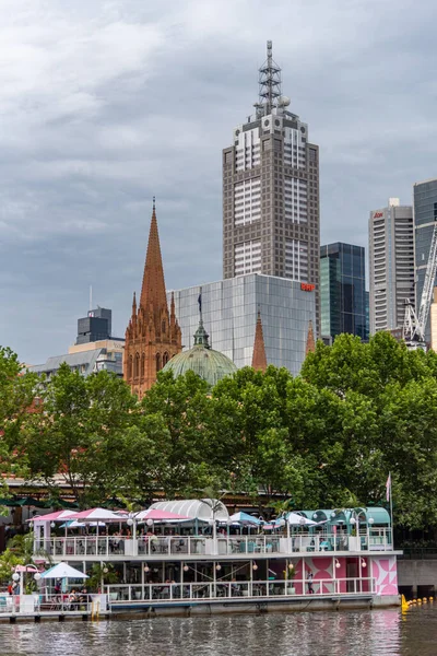 Melbourne Victoria Australien 2019 Melbourne Centrum Den Moderna Federation Square — Stockfoto