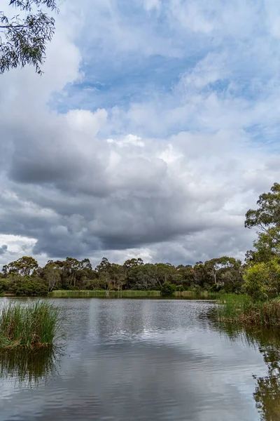 Melbourne Victoria Australia 2019 Λίμνη Newport Περιοχή Δημιουργήθηκε Από Ένα — Φωτογραφία Αρχείου