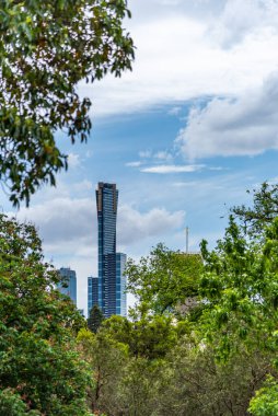 Melbourne, Victoria / Avustralya - 11 / 06 / 2019 Melbourne Botanik Bahçeleri 'ndeki güzel park alanları ve göller.