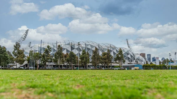 Melbourne, Victoria / Avustralya - 11 / 06 / 2019 AAMI Park Melbourne 'un en önemli stadyumu ve Melbourne Storm, Victory, Melbourne City ve Asilere ev sahipliği yapıyor..