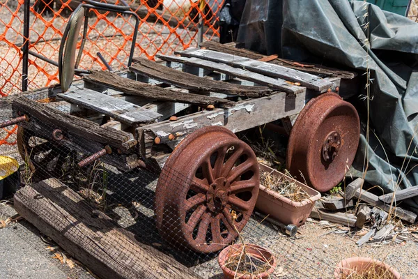 Northam Australië 2020 Oude Goederenwagen Tentoongesteld Het Northam Railway Station — Stockfoto