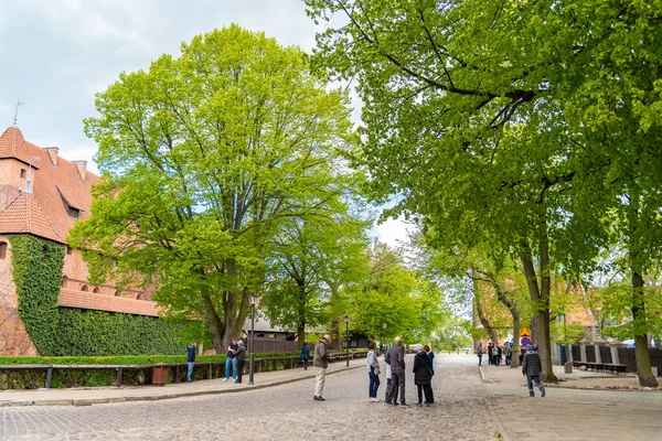 Hrad Teutonského Řádu Malborku Hrad Století Který Nachází Blízkosti Města — Stock fotografie