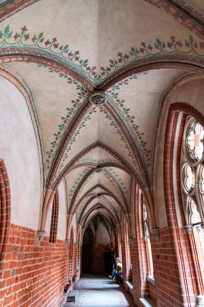 Inside the church in Malbork castle located near the town of Malbork, Poland.