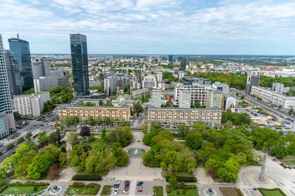 Warsaw Mazovia Province Poland 2019 꼭대기에서 바라본 바르샤바의 — 스톡 사진