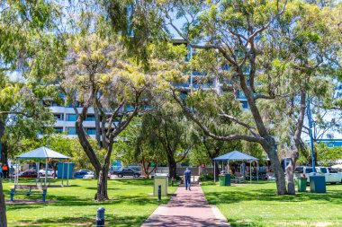 Rockingham, WA / Avustralya - 11 / 15 / 2019 Rockingham kıyısı yerel halk ve turistler için popüler bir tatil beldesi..