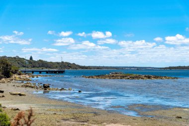 Augusta, WA - Avustralya 12-10-2022 Batı Avustralya 'nın güneybatısındaki Augustas Hardy Körfezi' nin sakin suları yürüyüş, yüzme, kano, seyahat, balık ya da dinlendirici bir piknik için en güzel yerdir.