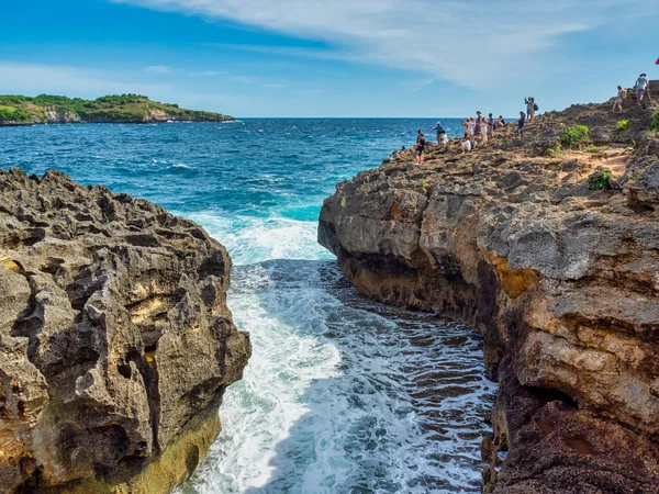 Nusa Penida Bali Indonesië 2022 Angel Billabong Broken Beach Zijn — Stockfoto