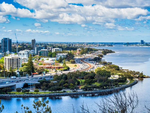 View Swan River South Perth Kings Park — Stock Photo, Image